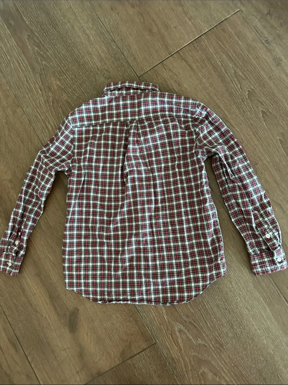 Ralph Lauren boys  Red & White Plaid Button-Down Shirt. Size 7.